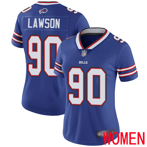 Women Buffalo Bills #90 Shaq Lawson Royal Blue Team Color Vapor Untouchable Limited Player NFL Jersey->women nfl jersey->Women Jersey